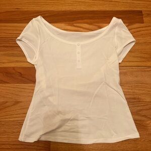 Lululemon White Button Top